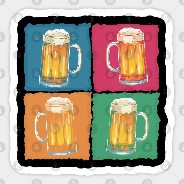 Pop Art Beer Sticker by TopTenGraphics